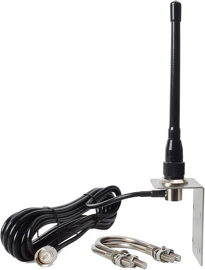 HYS VHF Marine Antenna Low-Profile 156-163Mhz Antennas W/16.4ft(5m) RG58 Low Loss Premium Coaxial Cable with PL259 - Image 1